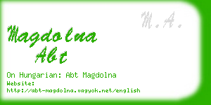 magdolna abt business card